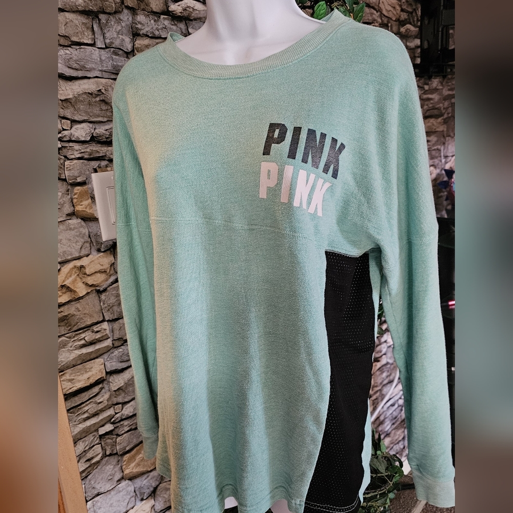 Victoria Secret Pink Seafoam Green Sweatshirt